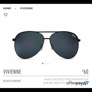 Quay Australia Sunglasses- Vivienne in Black